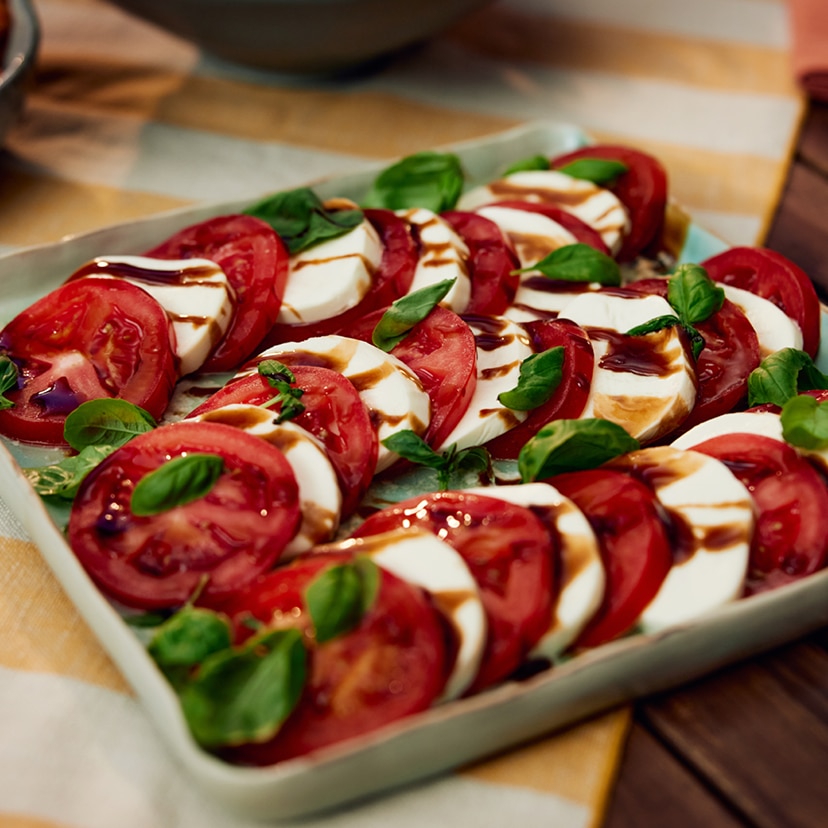 Caprese Salad with Honey-Balsamic Reduction