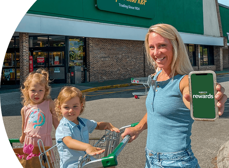 Earn FREE groceries with Harveys Supermarket rewards